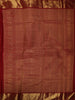 Deep Maroon Butta Zari Woven Design Pure Kanchipuram Silk Saree with Zari Border