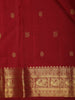 Deep Maroon Butta Zari Woven Design Pure Kanchipuram Silk Saree with Zari Border