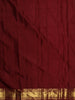 Deep Maroon Checked Zari Woven Design Pure Kanchipuram Silk Saree with Zari Border