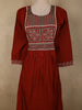 Deep Maroon Floral Ajrakh Printed Design Cotton Salwar Suit with Dupatta