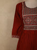Deep Maroon Floral Ajrakh Printed Design Cotton Salwar Suit with Dupatta