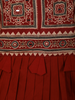 Deep Maroon Floral Ajrakh Printed Design Cotton Salwar Suit with Dupatta