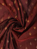Deep Maroon Floral Butta Design Soft Silk Fancy Wear Saree with Contrast Border