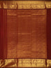 Deep Maroon Floral Butta Zari Woven Design Pure Kanchipuram Silk Saree with Peacock Zari  Border