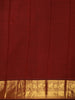 Deep Maroon Floral Butta Zari Woven Design Pure Kanchipuram Silk Saree with Peacock Zari  Border