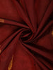 Deep Maroon Floral Butta Zari Woven Design Pure Kanchipuram Silk Saree with Peacock Zari  Border