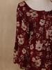 Deep Maroon Floral Design Printed Rayon Kuti - Diadem