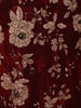 Deep Maroon Floral Design Printed Rayon Kuti - Diadem