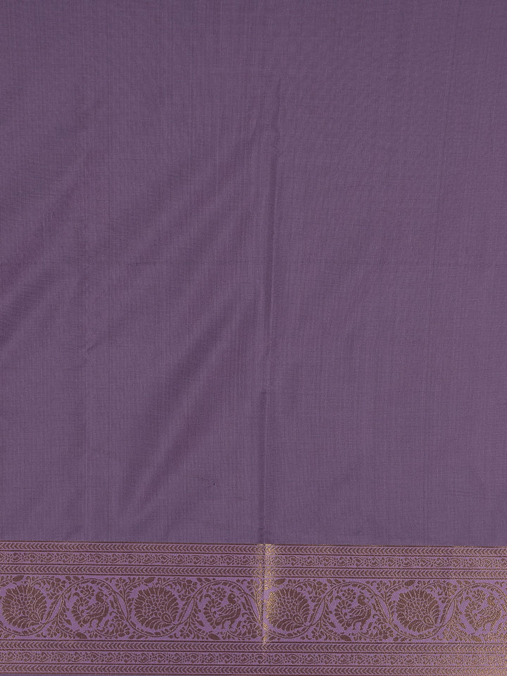 Deep Maroon Floral Design Zari Woven Soft Silk Saree - Diadem