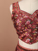 Deep Maroon Floral Print and Stone Embellished Design Tussar Silk Bridesmaid Lehenga with Dupatta