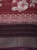 Deep Maroon Floral Printed Design Chiffon Casual Saree with Zari Border