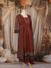 Deep Maroon Floral Printed Design Cotton Palazzo Suit with Matching Dupatta