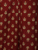 Deep Maroon Floral Printed Design Cotton Palazzo Suit with Matching Dupatta