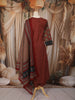 Deep Maroon Floral Printed Design Cotton Palazzo Suit with Matching Dupatta