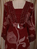 Deep Maroon Floral Printed Design Cotton Salwar Suit with Dupatta