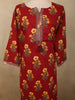 Deep Maroon Floral Printed Design Cotton Salwar Suit with Dupatta
