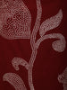 Deep Maroon Floral Printed Design Cotton Salwar Suit with Dupatta