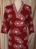 Deep Maroon Floral Printed Design Cotton Straight Cut Salwar Suit with Matching Dupatta