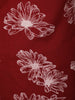 Deep Maroon Floral Printed Design Cotton Straight Cut Salwar Suit with Matching Dupatta