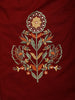 Deep Maroon Floral Thread Embroidered Design Cotton Salwar Suit with Dupatta
