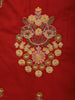 Deep Maroon Floral Thread Embroidered Design Cotton Straight Cut Salwar Suit with Dupatta