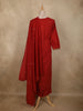 Deep Maroon Floral Thread Embroidered Design Cotton Straight Cut Salwar Suit with Dupatta