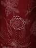Deep Maroon Floral Vine Printed Design Cotton Straight Cut Salwar Suit with Dupatta