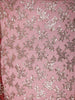 Deep Maroon Floral Vine Sequins Embroidered Design Net Party Wear Saree with Scalloped Border
