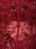 Deep Maroon Floral Vine Sequins and Beads Embroidered Design Sequins Party Skirt Top Lehenga with Matching Choker Dupatta