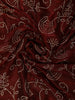 Deep Maroon Floral Vine Stone Embellished Design Satin Fancy Saree with Designer Border