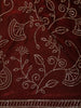 Deep Maroon Floral Vine Stone Embellished Design Satin Fancy Saree with Designer Border