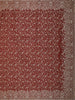 Deep Maroon Floral Vine Zari Embroidered Design Georgette Fancy Saree with Scalloped Border