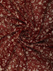 Deep Maroon Floral Vine Zari Embroidered Design Georgette Fancy Saree with Scalloped Border