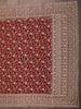 Deep Maroon Floral Vine Zari Embroidered Design Georgette Saree with Matching Grand Dupatta