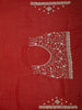 Deep Maroon Floral Vine Zari and Mirror Embroidered Design Georgette Fancy Saree with Designer Scarf