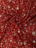 Deep Maroon Floral Vine Zari and Mirror Embroidered Design Georgette Fancy Saree with Designer Scarf