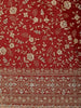 Deep Maroon Floral Vine Zari and Mirror Embroidered Design Georgette Fancy Saree with Designer Scarf