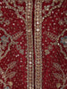 Deep Maroon Floral Zari Embroidered Design Georgette Palazzo Suit with Dupatta