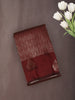 Deep Maroon Floral Zari Woven Design Art Silk Saree