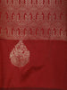 Deep Maroon Floral Zari Woven Design Art Silk Saree