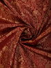 Deep Maroon Floral Zari Woven Design Pure Kanchipuram Silk Saree with Butta Zari Border