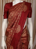 Deep Maroon Floral Zari Woven Design Pure Kanchipuram Silk Saree with Butta Zari Border