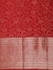 Deep Maroon Floral Zari Woven Design Pure Kanchipuram Silk Saree with Zari Border