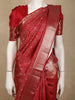 Deep Maroon Floral Zari Woven Design Pure Kanchipuram Silk Saree with Zari Border