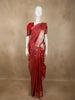 Deep Maroon Floral Zari Woven Design Pure Kanchipuram Silk Saree with Zari Border