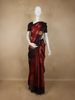 Deep Maroon Floral Zari Woven Design Soft Silk Fancy Saree with Contrast Border