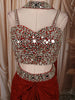 Deep Maroon Geometric Mirror Embroidered Design Satin Indo-Western Palazzo Suit with Matching Choker Dupatta
