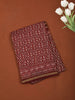 Deep Maroon Geometric Printed Design Chanderi Cotton Casual Wear Saree