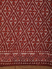 Deep Maroon Geometric Printed Design Chanderi Cotton Casual Wear Saree