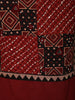 Deep Maroon Geometric Printed Design Cotton Straight Cut Salwar with Contrast Dupatta